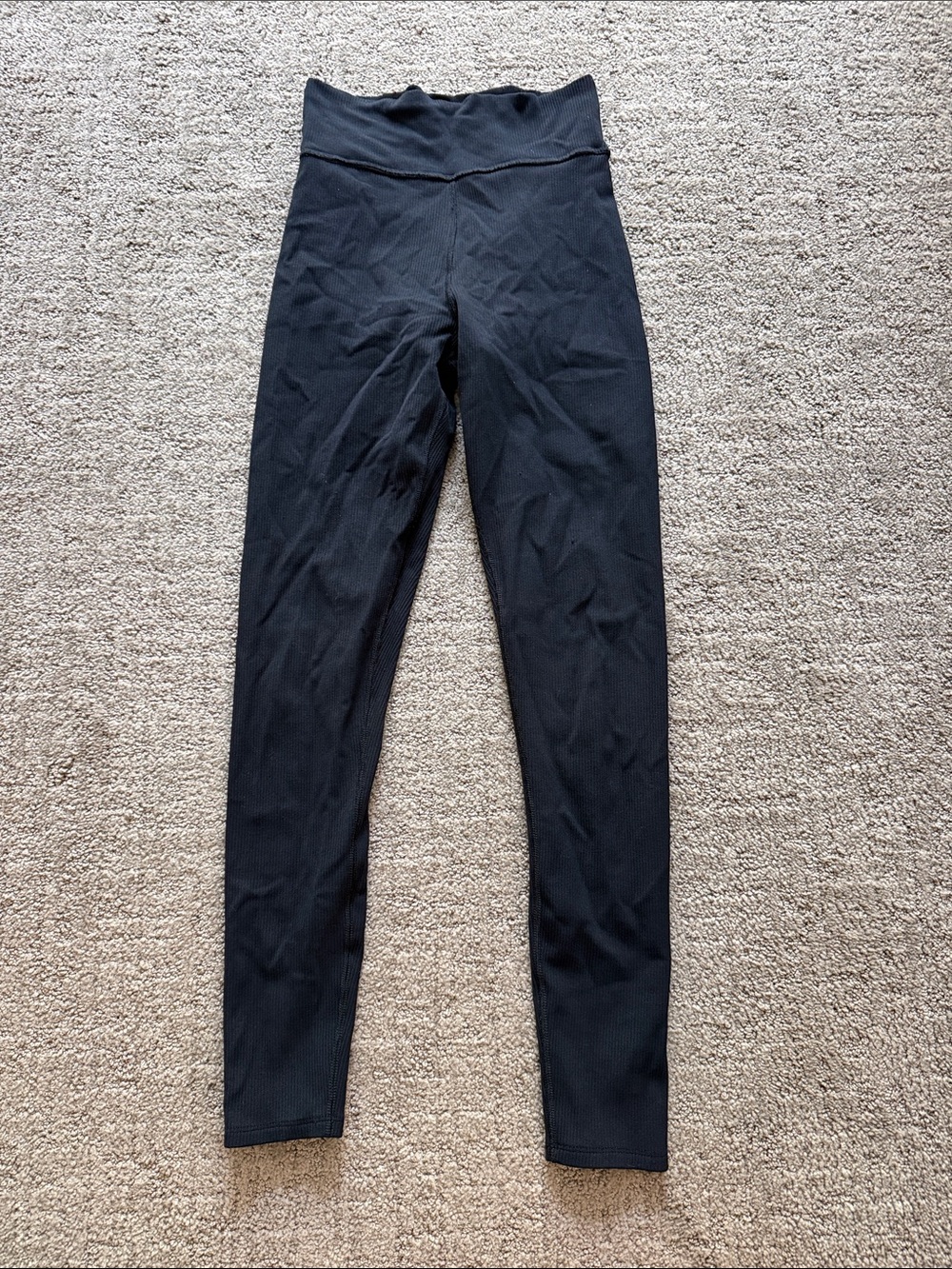Abercrombie & Fitch Black Ribbed Leggings - Soft A&F Collection